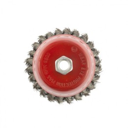 Matrix Щетка для УШМ, 100 мм, М14, "чашка", крученая проволока 0.35 мм 74615