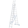 Лестница, 3 х 11 ступеней, алюминиевая, трехсекционная, Россия, Сибртех 97821