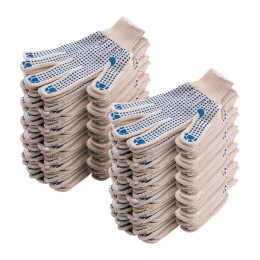 Сибртех Перчатки х/б, ПВХ покрытие, "Точка", 10 класс Россия 67785