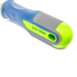 Сибртех Отвертка, SL6 х 150 мм, CrV, трехкомпонентная рукоятка 11803