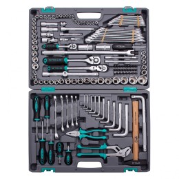 Stels Набор инструментов, 1/2,3/8, 1/4, CrV, пластиковый кейс 142 предмета 14107