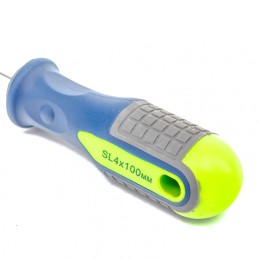 Сибртех Отвертка, SL4 х 100 мм, CrV, трехкомпонентная рукоятка 11805