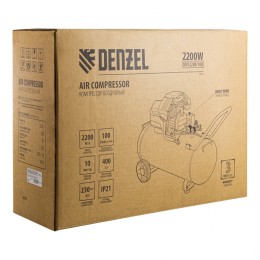 Denzel Компрессор воздушный DKV2200/100, Х-PRO 2.2 кВт, 400 л/мин, 100л 58079
