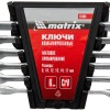 Набор ключей комбинированных, 8-17 мм, 6 шт, CrV, матовый хром Matrix 15404