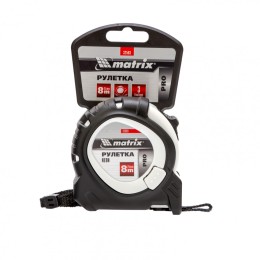 Matrix Рулетка Neon,8 м x 25 мм,обрезиненный корпус,3 фиксации,Pro 32593