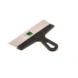 Сибртех Шпатель из нержавеющей стали, 250 мм, зуб 6 х 6 мм, пластмассовая ручка 85465