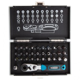 Gross Набор бит, 1/4, магнитный адаптер, сталь S2, пластиковый кейс, 33 предмета 11365