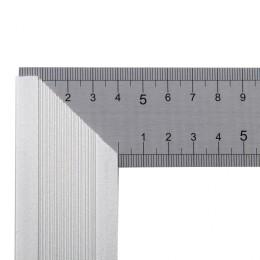 Denzel Угольник стальной 400 мм, нержавеющая сталь, градуировка, алюминиевое основание 32398