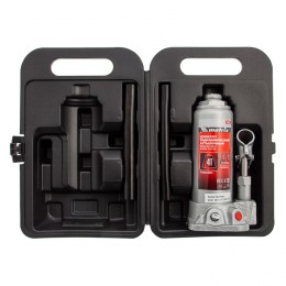 Matrix Домкрат гидравлический бутылочный, 4 т, высота подъема 194-372 мм, в пластиковый кейсе 50754