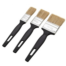 Сибртех Набор кистей флейцевых 3 шт. (25 мм, 35 мм, 50 мм), натуральная щетина, пластиковая ручка 82507