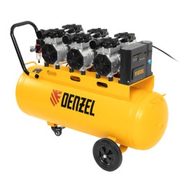 Denzel Компрессор безмасляный, малошумный DLS 2250/100, 2250 Вт, 3x750, 100 л, 410 л/мин блок управления 58029