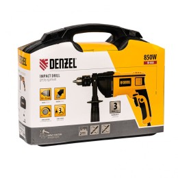 Denzel Дрель ударная ID-850, 850 Вт, 0-3000 об/мин, 48000 уд/мин 26309