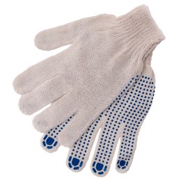 Сибртех Перчатки х/б, ПВХ покрытие, "Точка", 7 класс Россия 67774