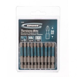 Gross Бита торсионная PH3 x 50 мм, для ударных шуруповертов, 10 шт. 11494