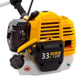 Denzel Триммер бензиновый DT 33S, 33 см3, 1.8 л. с, разъемная штанга, состоит из 2 частей 96223