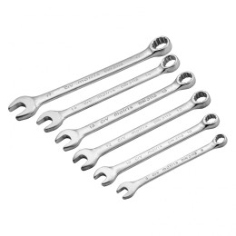 Matrix Набор ключей комбинированных, 8-17 мм, 6 шт, CrV, матовый хром 15404