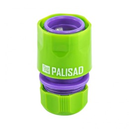 Palisad Соединитель пластмассовый, быстросъемный для шланга 1/2, аквастоп 66140