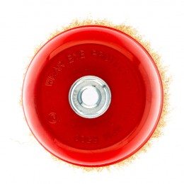 Matrix Щетка для УШМ, 125 мм, М14, "чашка", латунированная витая проволока 74606