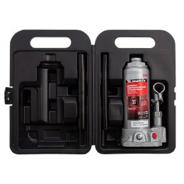 Matrix Домкрат гидравлический бутылочный, 3 т, высота подъема 194-372 мм, в пластиковый кейсе 50752