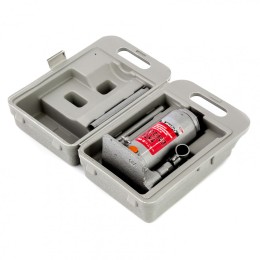 Matrix Домкрат гидравлический бутылочный, 5 т, h подъема 197-382 мм, в пластиковом кейсе 50776