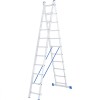 Лестница, 2 х 11 ступеней, алюминиевая, двухсекционная, Россия, Сибртех 97911