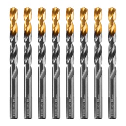 Denzel Сверло по металлу, 10 мм, HSS-Tin, Golden Tip, 8 шт. 717222