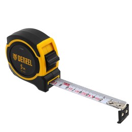 Denzel Рулетка 5м х 19мм, двухкомп. корпус, магнитный обрезиненный зацеп// 31531
