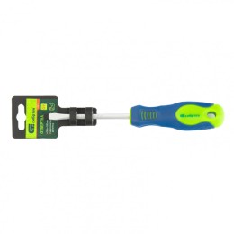 Сибртех Отвертка, SL6 х 100 мм, CrV, двухкомпонентная рукоятка 11871