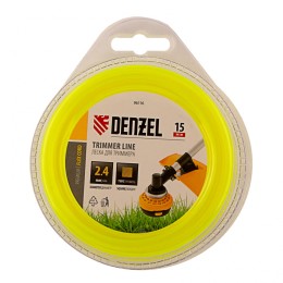 Denzel Леска для триммера, квадрат 2.4 мм х 15 м, блистер Flex cord 96116