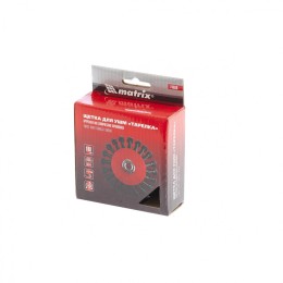 Matrix Щетка для УШМ, 100 мм, М14, "тарелка", крученая проволока 0.5 мм 74609