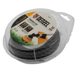 Denzel Леска для триммера двухкомпонентная эллипс, 2,7мм х 15м, блистер EXTRA CORD, 96249