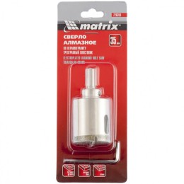 Matrix Сверло алмазное по керамограниту, 35 х 67 мм, трехгранный хвостовик 726353