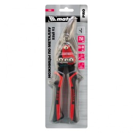 Matrix Ножницы по металлу, 250 мм, левый рез, сталь CRMO, двухкомпонентные рукоятки, PRO 78326