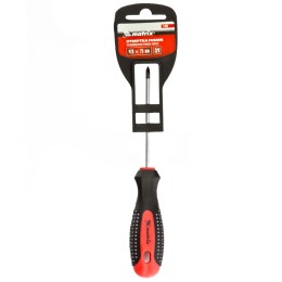 Matrix Отвертка Fusion, PZ0 x 75 мм, CrV, трехкомпонентная рукоятка "Anti slip" 11400