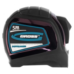 Gross Рулетка "Doppelhaken",5 м x 19 мм,двухсторонний зацеп,Нейлон,двусторонняя шкала,автоматическая фиксация 31123