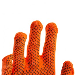 Palisad Перчатки в наборе, цвета: зеленый, розовая фуксия, желтый, синий, оранжевый, ПВХ точка, L, Россия 67854