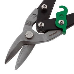 Gross Ножницы по металлу "Piranha", 250 мм, прямой и правый рез, сталь СrMo, двухкомпонентные рукоятки 78323