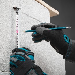 Gross Рулетка Magnetisch 5 м х 25 мм,обрезиненный корпус,автоматическая фиксация,Нейлоновое покрытиеытие,зацеп с магнитом 32572