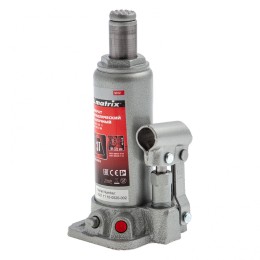 Matrix Домкрат гидравлический бутылочный, 3 т, высота подъема 194-372 мм, в пластиковый кейсе 50752