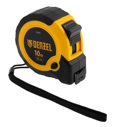 Denzel Рулетка 10м х 25мм, двухкомп. корпус, кнопка-пауза// 31545