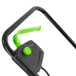 Сибртех Газонокосилка электрическая L1200, 1200 Вт, ширина 32 см, 3 уровня, пластиковый травосборник 30 л. 96607