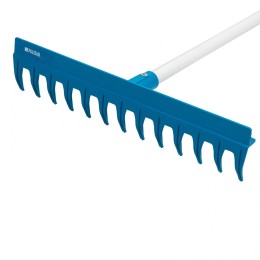 Palisad Грабли пластиковые, 430 мм, 13 прямых зубьев, усиленные, металлический черенок, Luxe, 61739