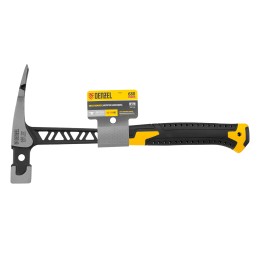 Denzel Молоток каменщика 680 г, цельнокованый, двухкомпонентная обрезиненная рукоятка 10633