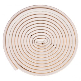 Сибртех Уплотнитель резиновый, 24 м, профиль "D", белый 88903