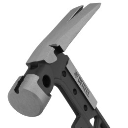 Denzel Молоток строительный 450 г, цельнокованый,боек с магнитом, двухкомп. обрезин. рук-ка 10468