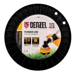 Denzel Леска для триммера зубчатый квадрат, 2,4мм х 172м, на DIN катушке FLEX CORD 96804