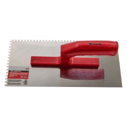 Matrix Гладилка из нержавеющей стали, 280 х 130 мм, зеркальная полировка, пластмассовая ручка, зуб 4 х 4 мм 86780