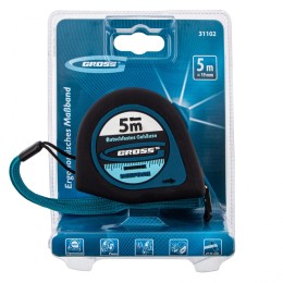 Gross Рулетка "Ergonomisch",5 м x 19 мм,магнитный обрезиненный зацеп 31102