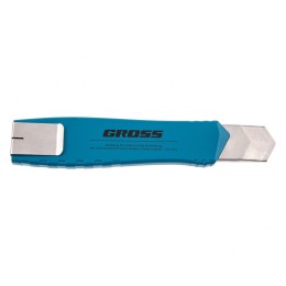 Gross Нож, 195 мм, металлический корпус, выдвижное сегментное лезвие 25 мм (SK-5), металлическая направляющая, клипса для ремня 78896