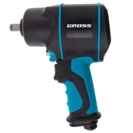 Gross Гайковерт пневматический ударный G1285, 1/2, Twin Hammer, 1220Нм, 6500 об/мин, композитный 57442